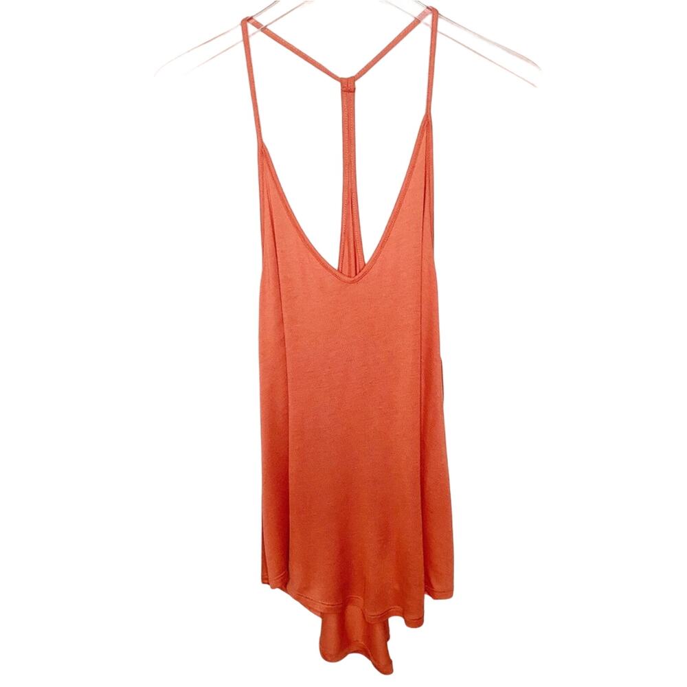 LUSH TERRACOTTA V-neck t-back Tank SZ L